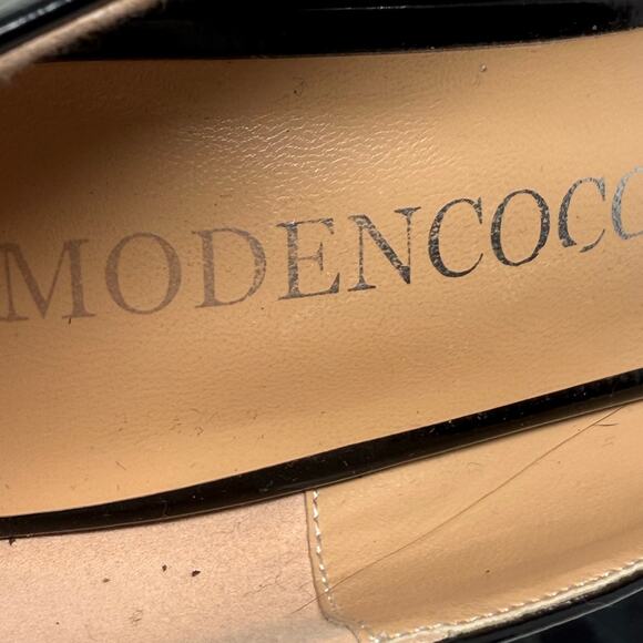 Women's Slip On Round Toe Patent Leather Thick Block High Heel Pumps Women's 9.5 - Picture 8 of 8